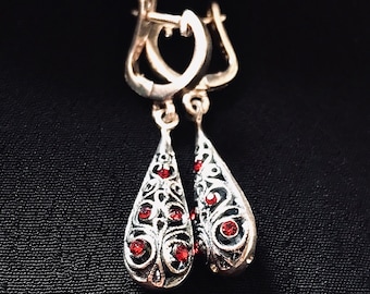 Armenian earrings 925 sterling silver, handmade