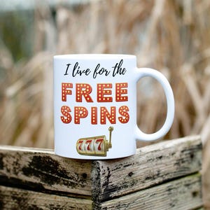 Funny Gambling Slot Machine Ceramic Mug, Novelty Casino Coffee Cup, Gambler Gift, Las Vegas Drinkware, Gambling Lover Present, Slot Player
