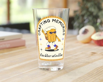 Funny Craft Beer Pint Glass, 16oz Humor Drinking Craft Beer Gifts For Men and Women, Beer Drinker, Beer Glass, Dad Gift