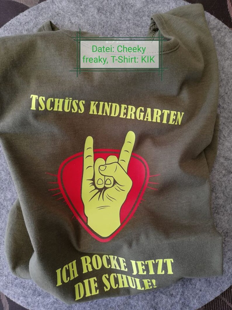 Camiseta Infantil MoonWorks - Texto Alemán "Jetzt Rocke Ich Die Schule", 100% Algodón, Talla 122-128 Cm, Rosa