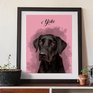 Retrato de mascota personalizado, Retrato de perro, Retrato de gato, Retrato de foto, Regalo conmemorativo de mascotas, Arte de mascota personalizado, Acuarela Pet Art Print