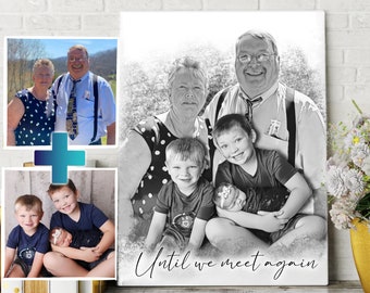 Family Portrait With Lost Loved One, Add Loved One Photo, Photo Merge, Photoshop Deceased, Memorial Gift for Mother Father