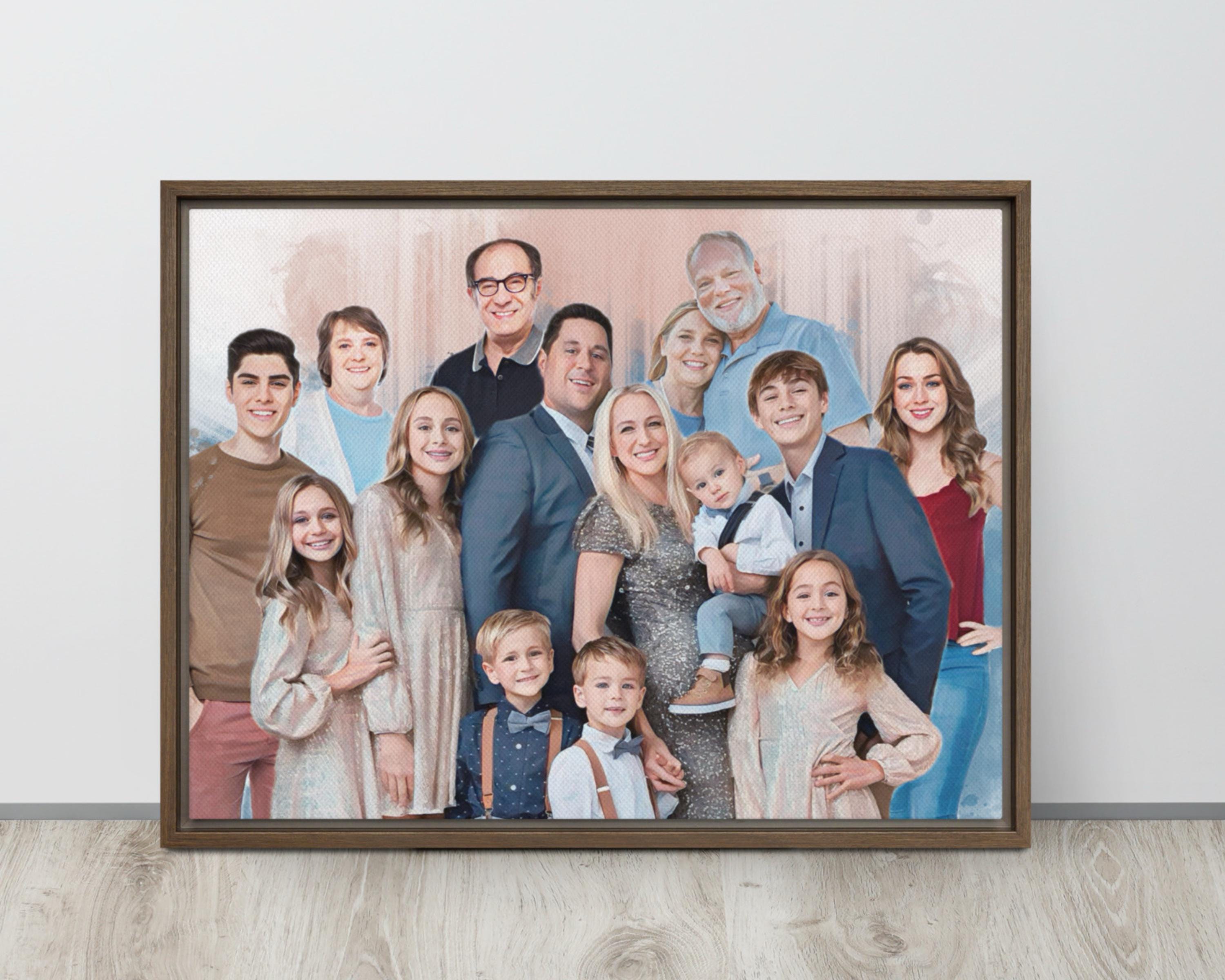 Custom Family Portrait: Combine Multiple Photos, Memorial Gift - Etsy