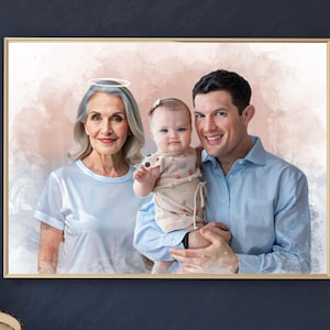 Ritratto personalizzato, regalo per la perdita della madre, aggiungi la persona cara defunta alla foto, ritratto di famiglia, combina foto, crea foto, regalo commemorativo per lei
