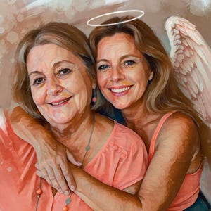 Custom Memorial Portrait – Add Loved One to Family Photo (Digital Download or Print) image 6