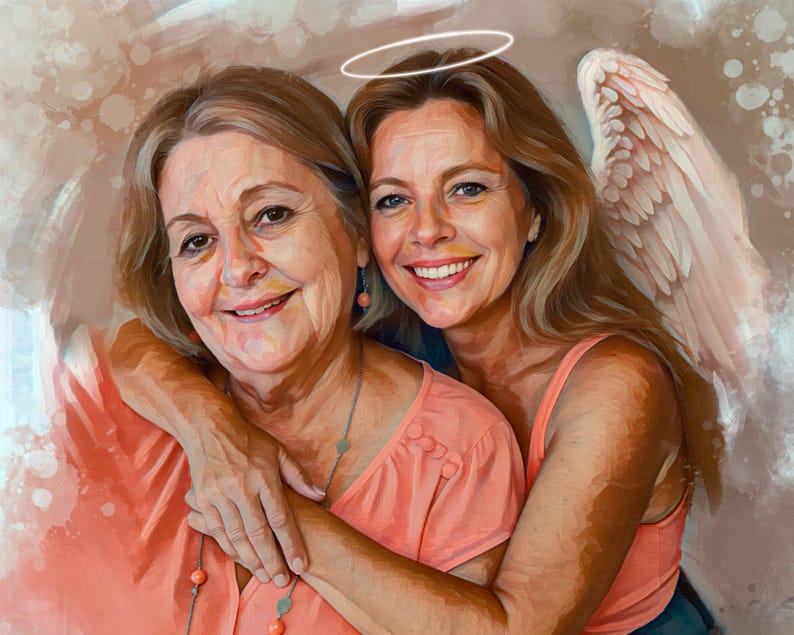 Custom Memorial Portrait – Add Loved One to Family Photo (Digital Download or Print) image 6