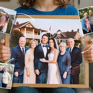 Custom Memorial Portrait – Add Loved One to Family Photo (Digital Download or Print) image 8