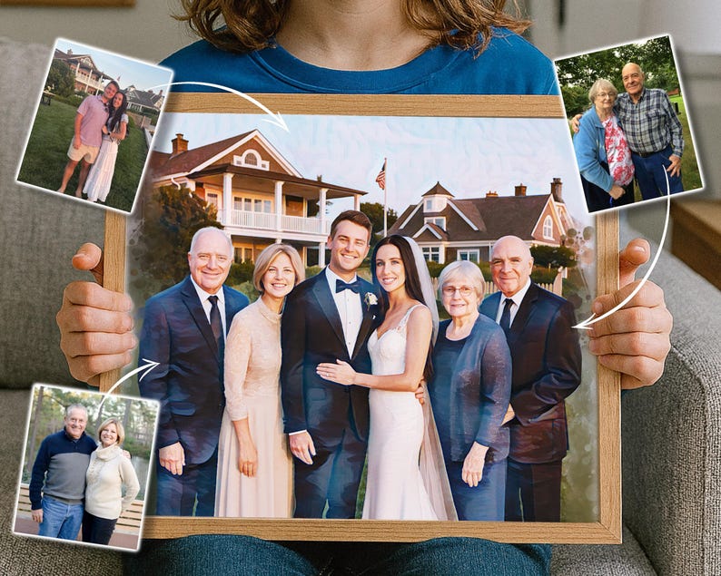 Custom Memorial Portrait – Add Loved One to Family Photo (Digital Download or Print) image 8