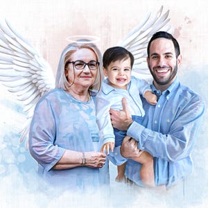 Disegno commemorativo personalizzato, ritratto della madre scomparsa, aggiunta della persona cara scomparsa, unione di immagini, regalo per il marito scomparso, regalo commemorativo