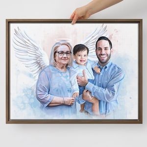 Dipinto commemorativo personalizzato per il marito, aggiungi la persona cara defunta alla foto, regalo per genitori defunti, ritratto commemorativo personalizzato, regalo commemorativo
