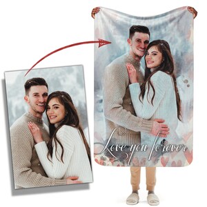 Manta personalizada con imágenes, manta para fotos de parejas, manta para fotos de aniversario, regalos de San Valentín, mantas conmemorativas personalizadas para parejas