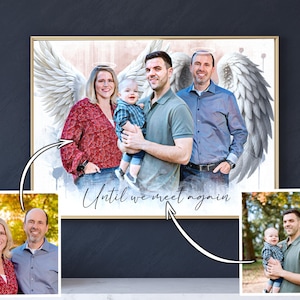 Ritratto commemorativo per i cari scomparsi, aggiungi una persona cara scomparsa a una foto speciale, unisci un membro della famiglia in un ritratto di famiglia, regalo commemorativo