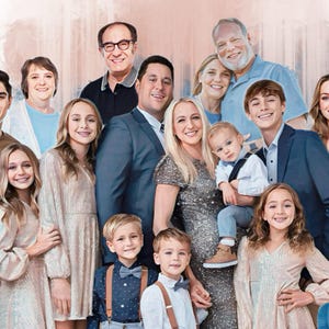 Fusione realistica di diverse foto, ritratto commemorativo, ritratto di famiglia da foto, combinazione di foto, perdita di persone care, regalo commemorativo per la mamma
