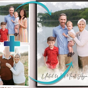 Sympathy Gift Loss of Mother, Picture With Deceased Love One, Personalized Memorial Family Picture, Remember a Loved One Mom