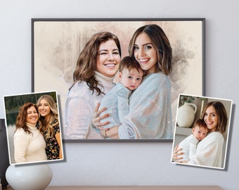 Merge Combine Photos, Add Someone To Photo, Realistic Merge Different Photos to Family Portrait, Memorial Gift For Mother, Mothers Day Gift