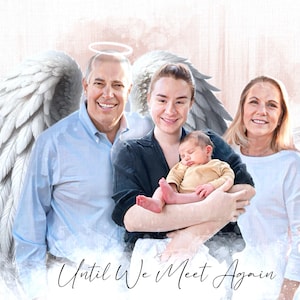 Cornice ricordo persona cara, aggiungi la persona cara defunta alla foto, regalo per la perdita del padre per la figlia, combina foto, ritratto di famiglia, regalo commemorativo