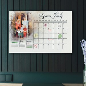 Personalized Acrylic Wall Calendar, Family Planner, Dry Erase Calendar, Acrylic Wall Art Planner, Monthly Weekly Calendar, Christmas Gift