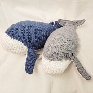 Handmade crochet amigurumi whale