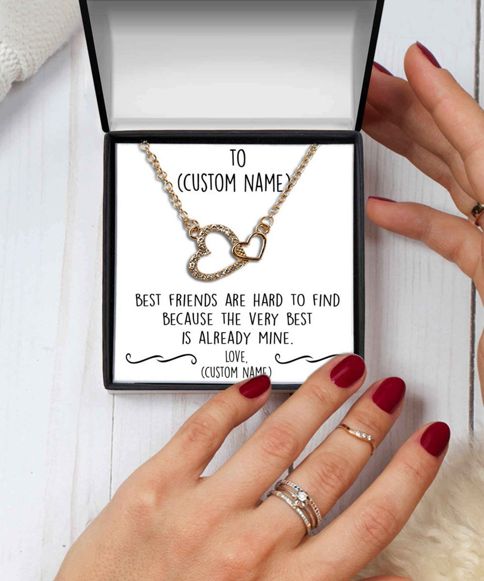 Personalized Friendship Gift best friend gifts interlocking Etsy