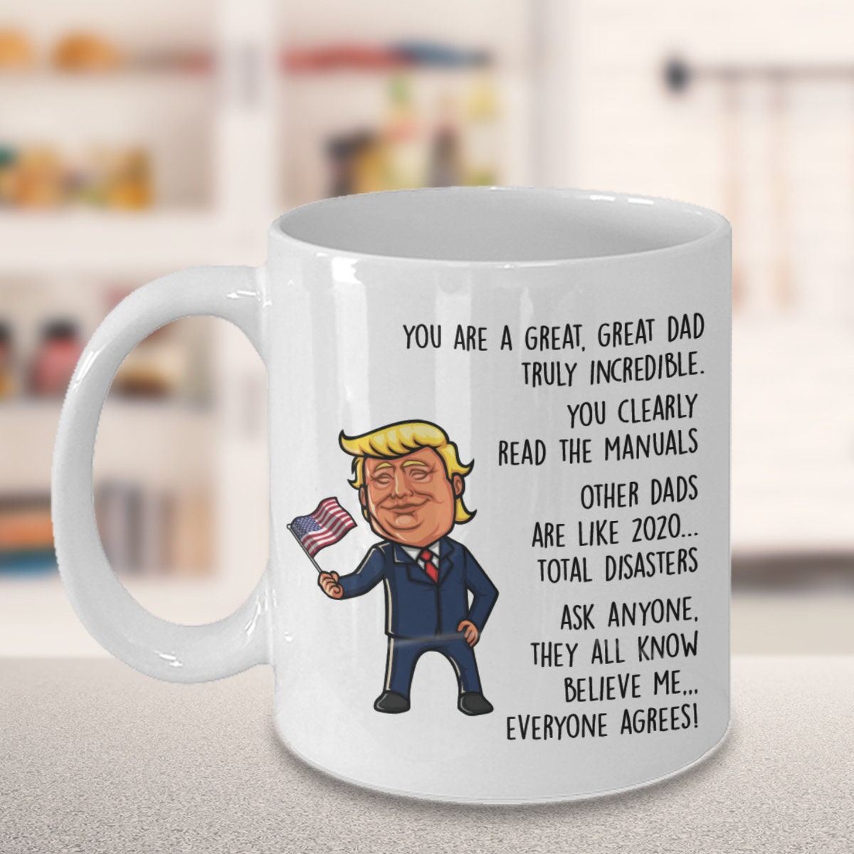Funny Trump Coffee Mug for Dad Donald Trump Fathers Day Gift | Etsy