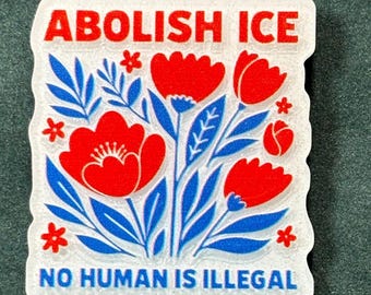 Needle Minder--Abolish ICE--No Human Is Illegal--Cross Stitch Supply--Xstitch Supplies--Craft Accessory