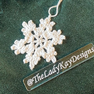 Crochet Snowflake Ornament--Handmade Winter Holiday Christmas Tree and Package Decoration--Home Décor