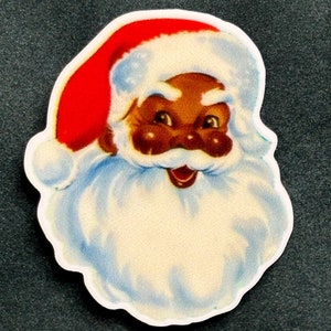 African American Santa Claus Acrylic Needle Minder--Cross Stitch--Xstitch--St. Nicholas--Craft Supply Accessory--Gift for stitcher
