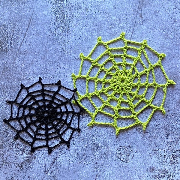 Spider Web Doily--Witchy--Goth--Halloween Decoration--Hand Crocheted Home Décor