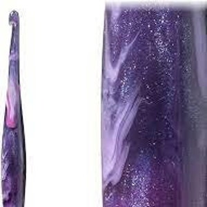 FURLS Taurus Streamline Zodiac Crochet Hook--4.0mm--4.50mm--5.0mm----Purple Pink and Sparkly--Great gift for Them/Her/Him