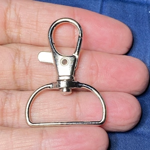 Premium Metal Lobster Claw Clasps 360 degree Swivel Trigger Snap Hooks by Swivel Clasps with D Ring