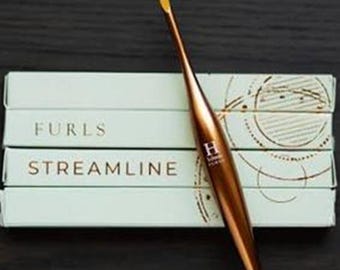 FURLS Bronze Streamline Metal Crochet Hook--Assorted Sizes--Polished Aluminum Ergonomic--Discontinued