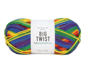 Big Twist Living Acrylic Yarn--Choose between LGBTQiA+ PRIDE Colors--100% Polyester--Size 4 Medium Weight--Crochet Knitting Supply