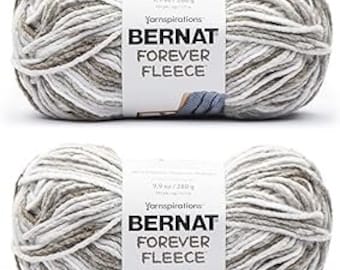 Bernat Forever Fleece by Yarnspirations Acrylic  Yarn--100% Polyester--Size 6 Super Bulky--Crochet Knitting Supply