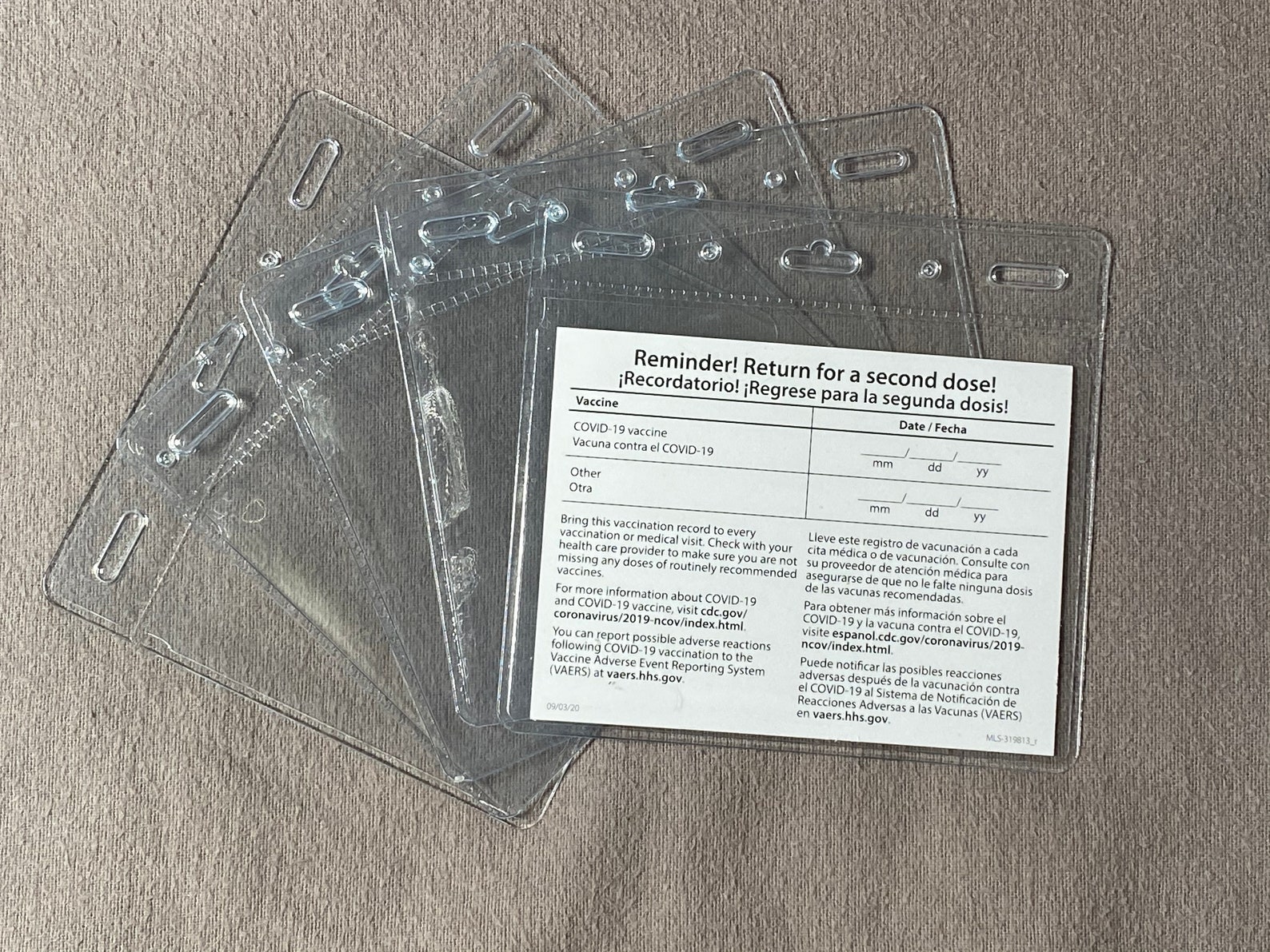 CDC Vaccination Card Protector 4x3 Waterproof Etsy
