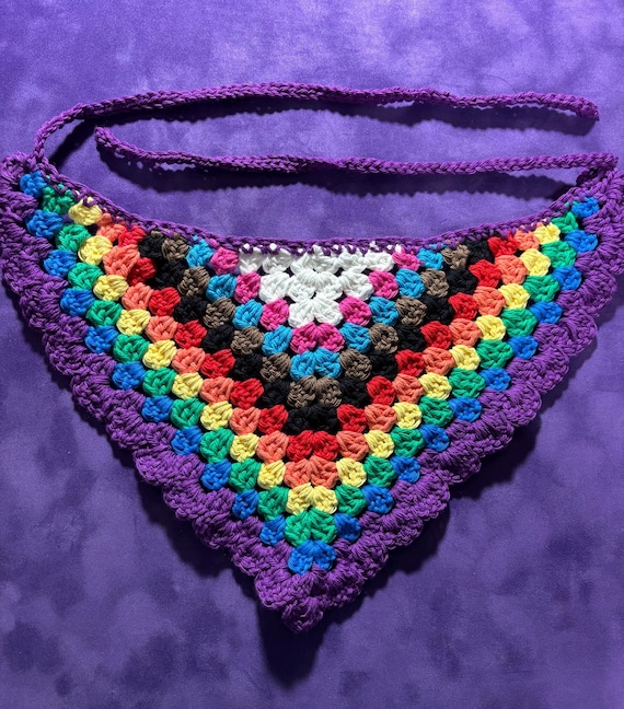 PRIDE Bandana--hand Crocheted--lgbtqia+--hair Accessory--choose