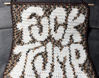 Fuck Trump Wall Hanging--Mosaic Panel--Hand Crocheted--Home Decor--Homeware--Cottagecore Design