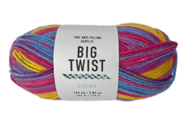 Big Twist Living Acrylic Yarn--Choose between LGBTQiA+ PRIDE Colors--100% Polyester--Size 4 Medium Weight--Crochet Knitting Supply Pansexual PRIDE
