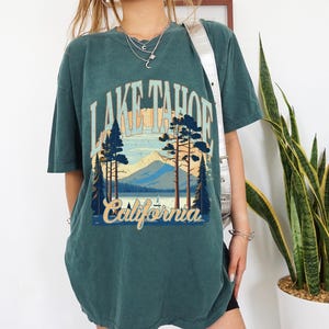 Lake Tahoe Shirt, California Vintage Tee, Nevada Nature Shirt, Retro Outdoors T-Shirt, Comfort Colors Mountain Tee, Travel Gift Idea