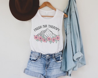 Nature Tank, Flowy Muscle Tank, Hiking Apparel