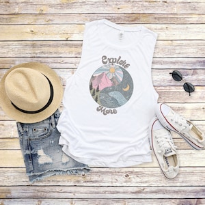 Explore More Tank Top, Camping Tank Top, Nature Tank,Camping Shirt, Explore Shirt, Hiking Shirt, Adventure Shirts, Muscle Tank Women