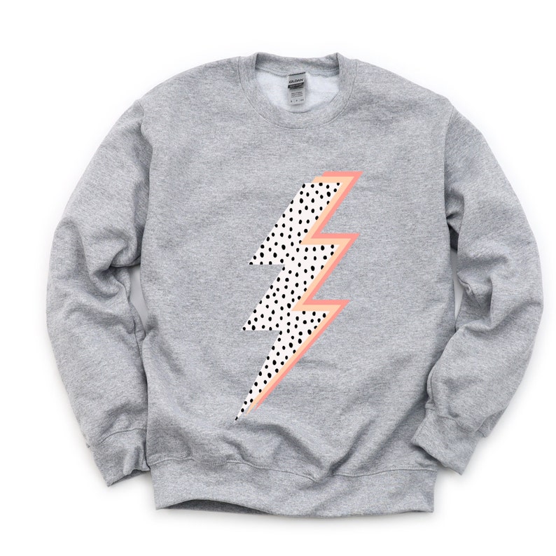 Lightning Bolt Sweatshirt Preppy Sweatshirt Sweatshirt Woman Etsy