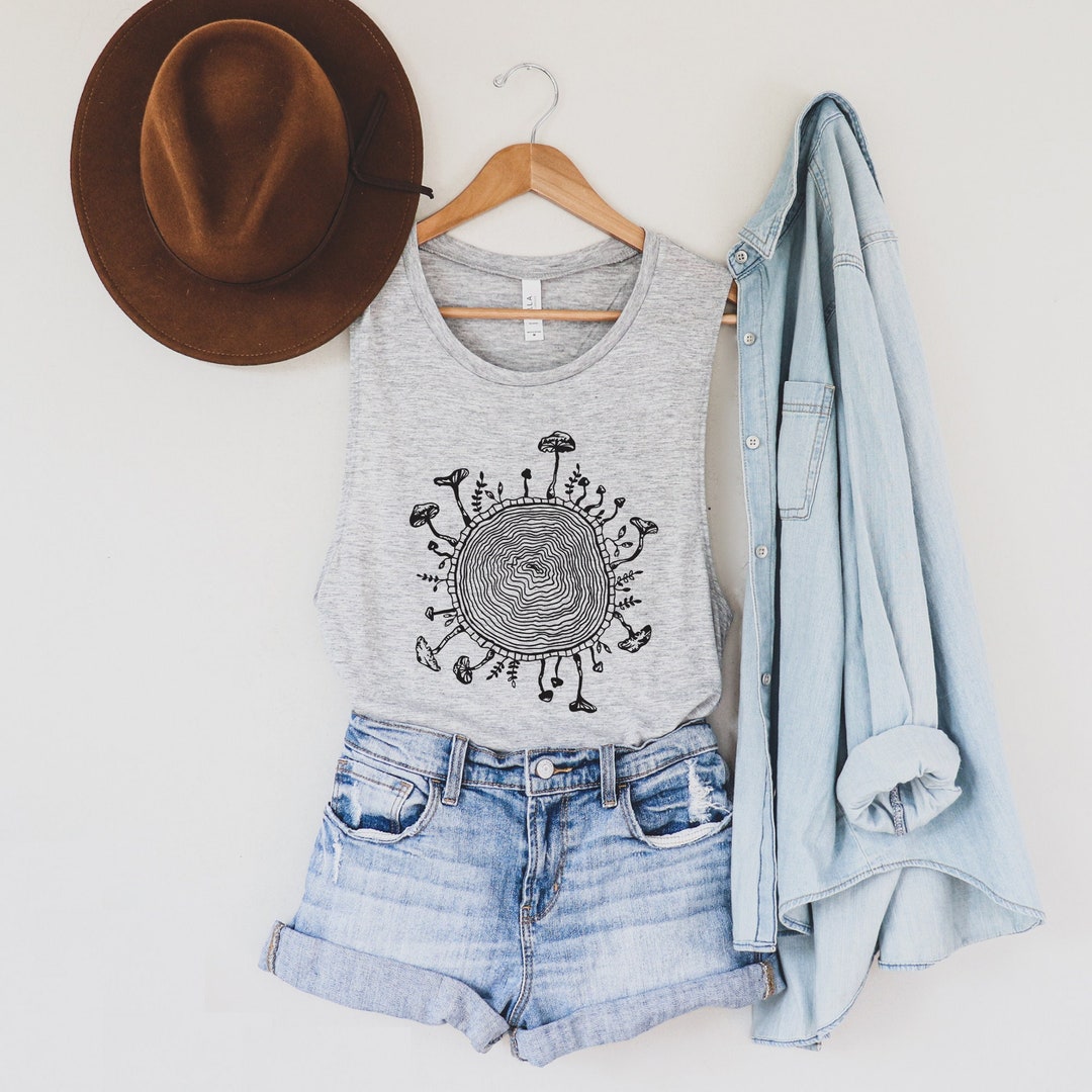 Mushroom Tank Top, Mushroom Tanks, Mushroom Shirts, Mushroom Shirt