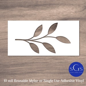 Twig and Leaf Stencil, For Painting Walls - Floors -Doors - Signs - Furniture, Reusable Stencil, GF019