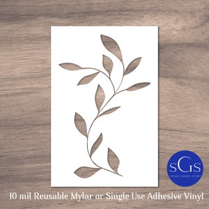 Leaf and Vine Stencil, For Painting Walls - Floors -Doors - Signs - Furniture, Reusable Stencil, GF010