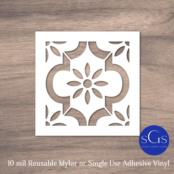 Tile Stencil Large Tile Stencil for Painting Wall Floors Etsy