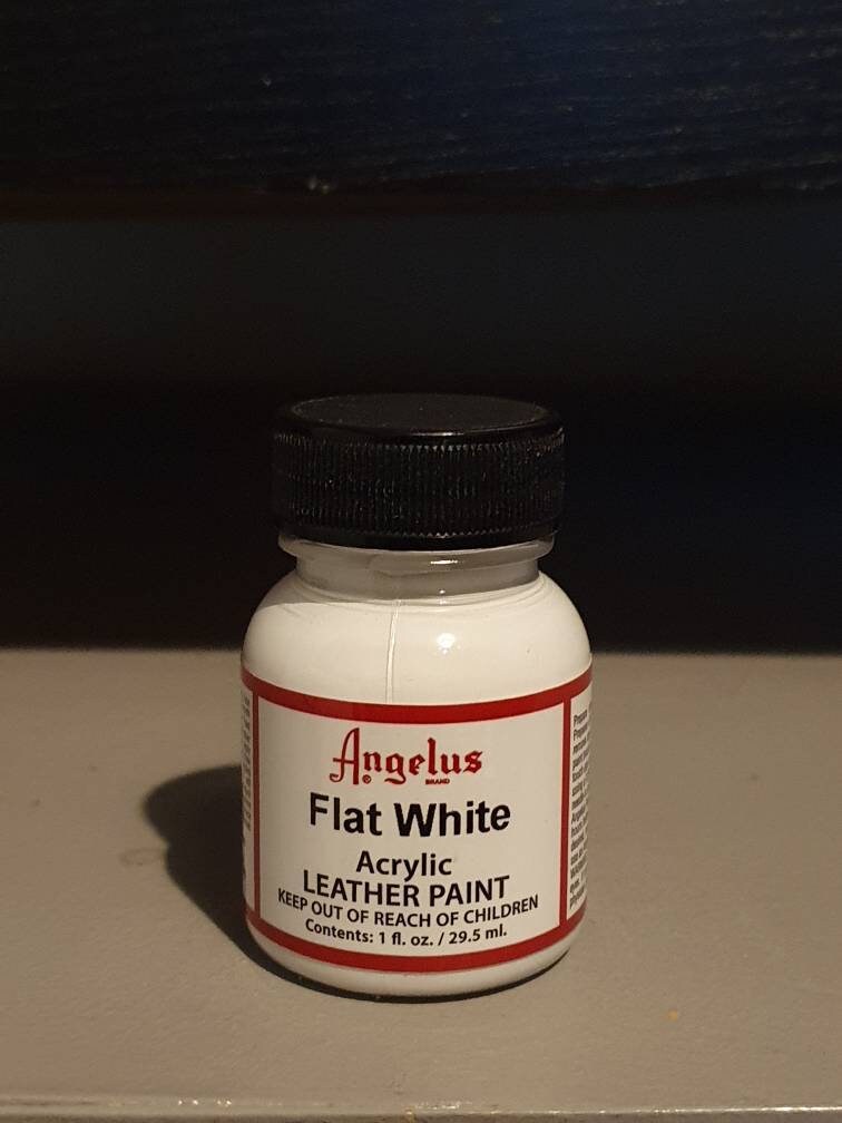 angelus flat white acrylic leather paint