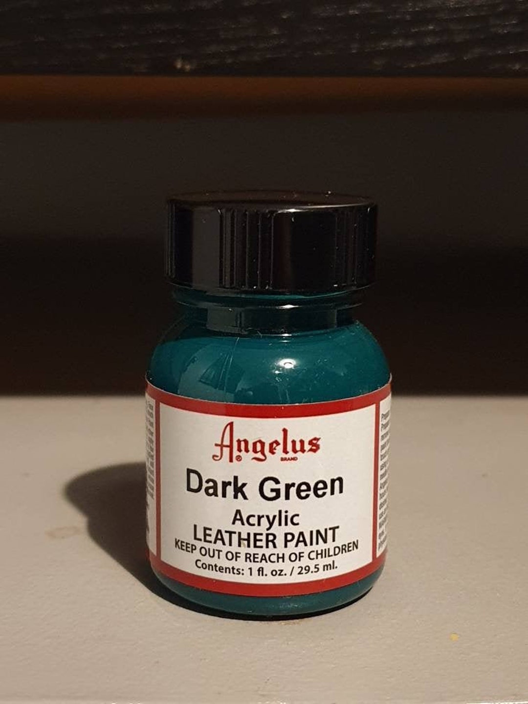 Dark Green Angelus Acrylic Leather Paint. Available in 50 Etsy