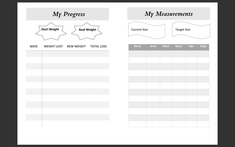PERSONALISED 12 Week Food Slimming World Diary Printable PDF | Etsy