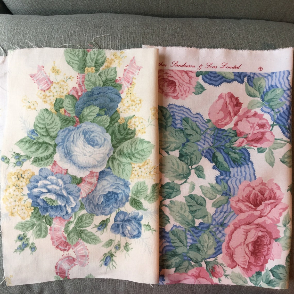 Vintage Sanderson Fabric Bundle Etsy