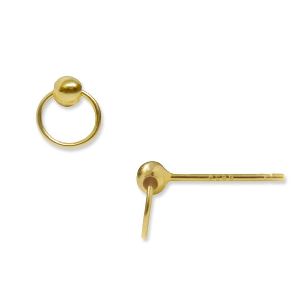 Door knocker earrings sterling silver 18k gold plated, dainty stud earrings, mini door knocker earrings, birthday gift.